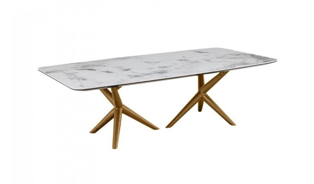 Ceramic Tile Rectangular Coffee Table - Walnut And White