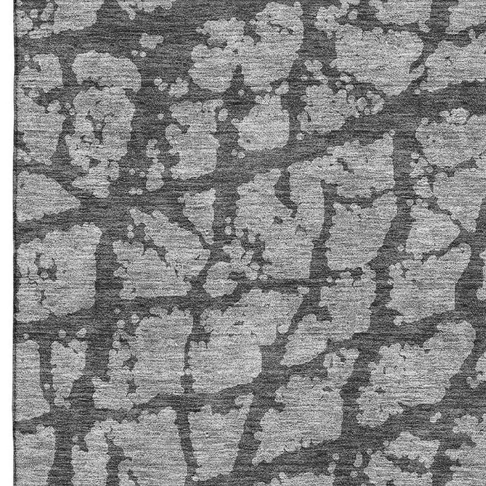 10' X 14' Abstract Washable Area Rug With UV Protection (676842) - Gray / Charcoal