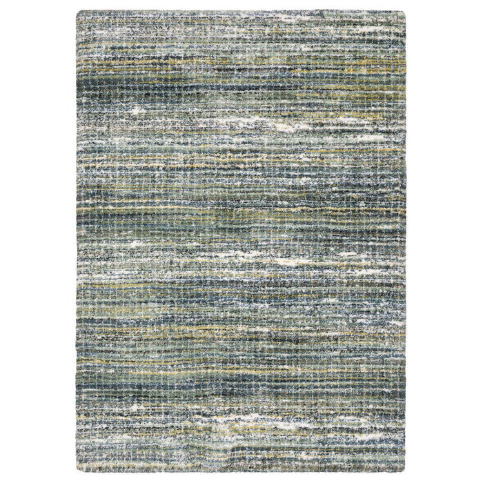 10' X 13' Geometric Area Rug - Green And Blue