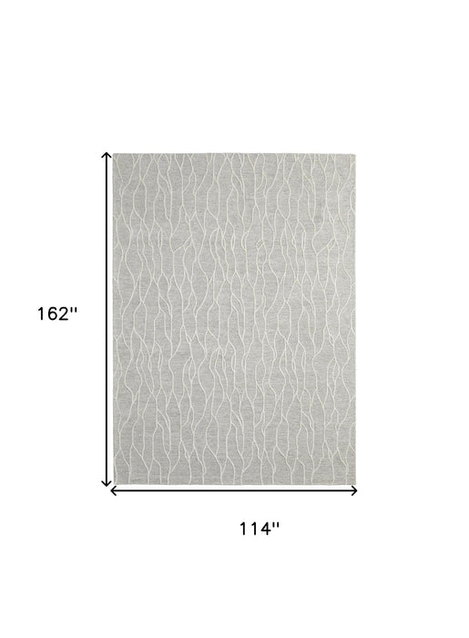 10' x 13' Wool Abstract Tufted Handmade Stain Resistant Area Rug - Taupe And Ivory