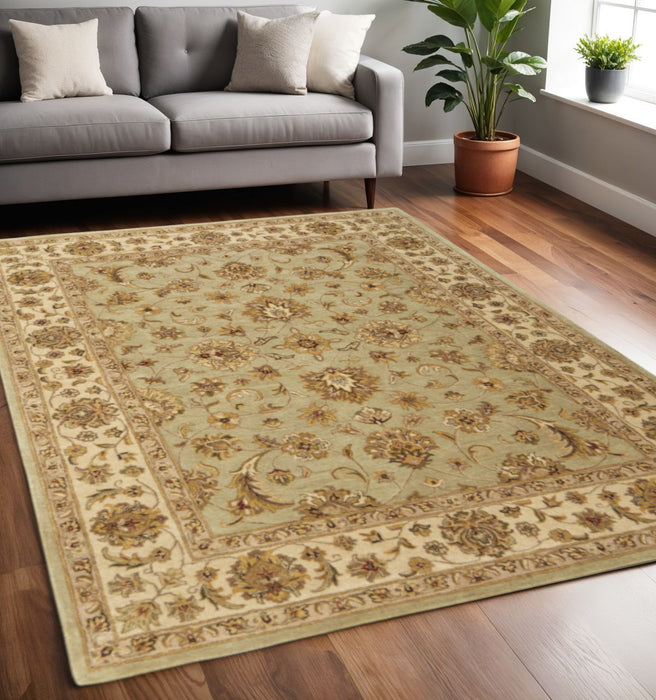 5' X 8' Traditional Oriental Hand Tufted Area Rug - Tan
