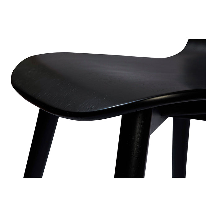 Solid Wood And Wood Dining Side Chair - Black