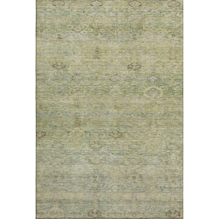 10' X 14' Abstract Washable Area Rug With UV Protection (717512) - Green / Beige