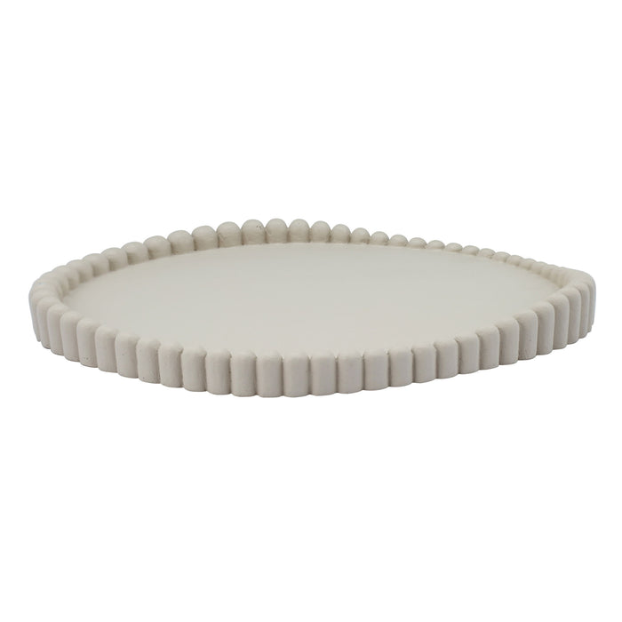 TOV Furniture Alna catchall tray in neutral finish, rectangular design with raised edges for organizing keys and small items.
