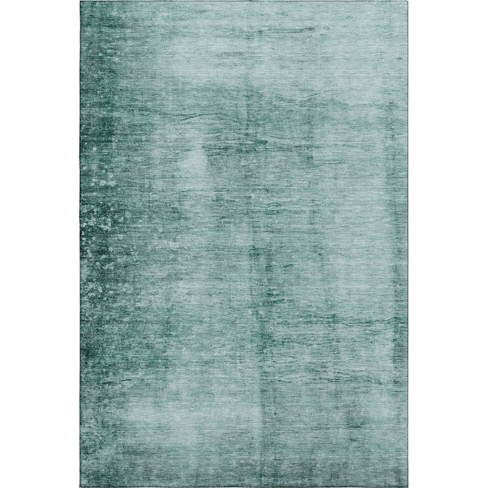 10' X 14' Abstract Washable Area Rug With UV Protection (706891) - Teal / Aqua