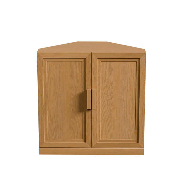 31" Wood Corner Corner Accent Dining Cabinet With Two Doors - Brown
