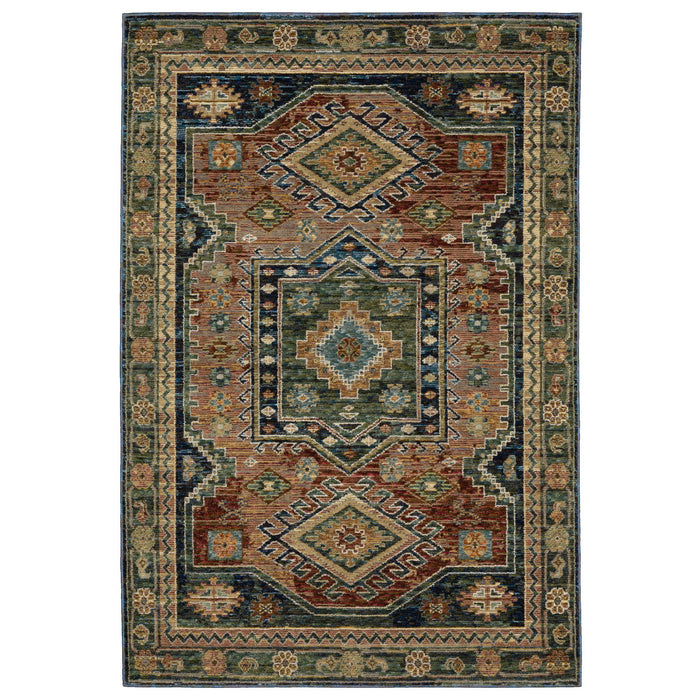 9' X 12' Tribal Area Rug - Blue