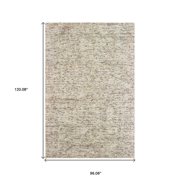 8' X 10' Hand Tufted Area Rug, Wool Blend - Ivory