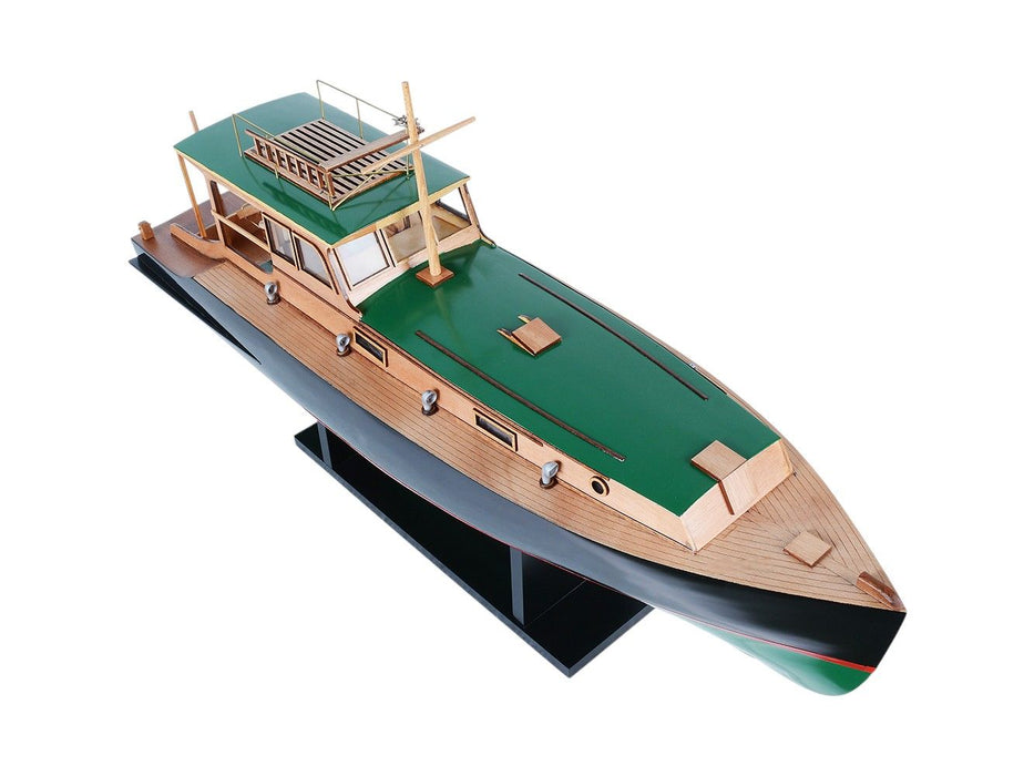 Hand Painted Model Boat (624222) - Light Brown / Black