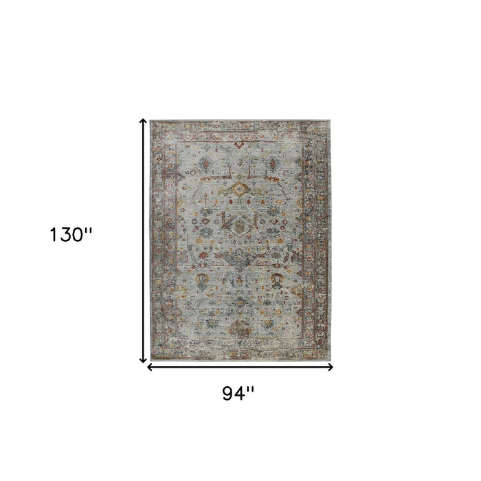 11' X 8' Medallion Area Rug - Gray / Brown