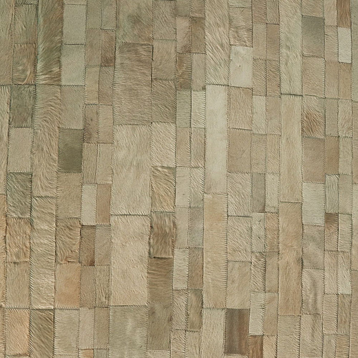 5' X 8' Cowhide Patchwork Area Rug (544496) - Tan