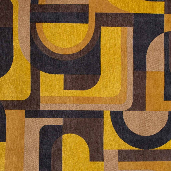 6' X 8' Geometric Washable Area Rug (551744) - Yellow / Black