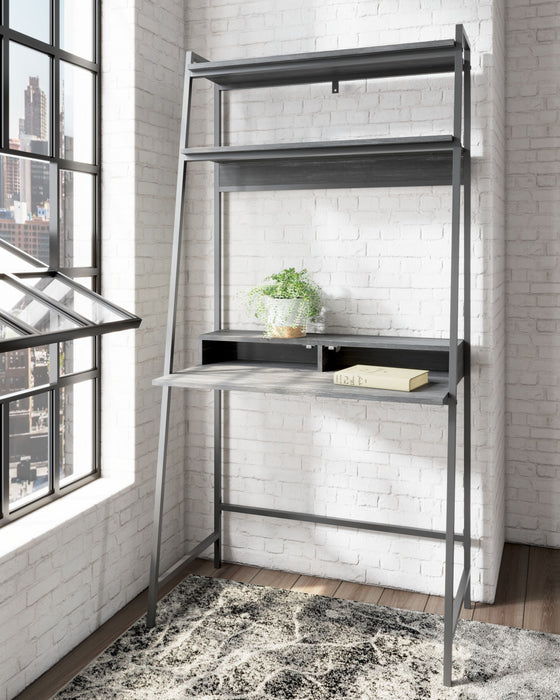 Yarlow - Home Office Desk and Shelf - Black