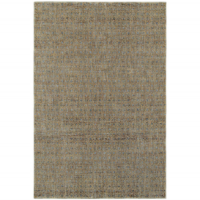 5' x 7' Geometric Power Loom Area Rug - Blue And Silver
