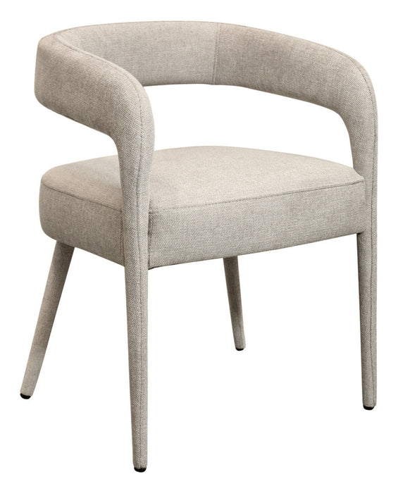 Upholstered Linen Open Back Dining Side Chairs (Set of 2) - Ivory
