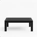 Giga all-weather outdoor coffee table with wood-look top, featuring a sturdy design and natural wood grain finish for patio use.