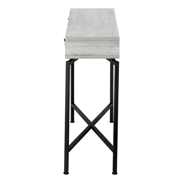 Cross Leg Console Table - Gray And Black