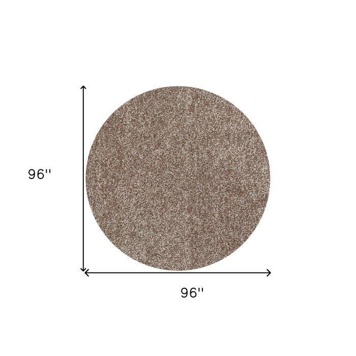 8' Round Indoor Shag Rug - Beige Heather
