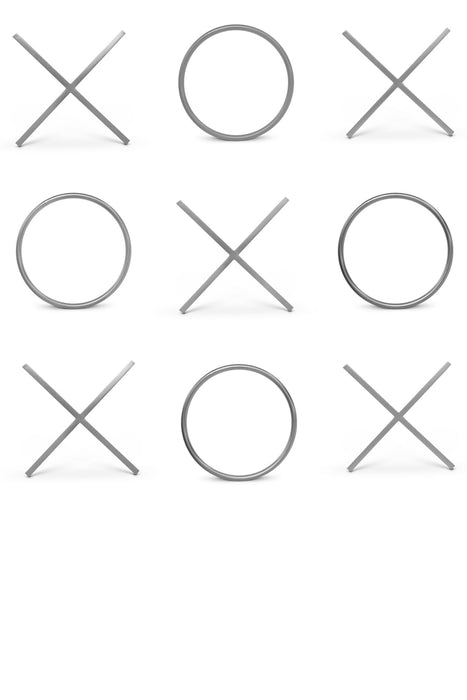 XOXO - Steel Wall Decor - Pearl Silver