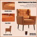 Giga modern accent armchair with soft upholstery, wooden legs, plush pillow, ideal for living room or bedroom seating.