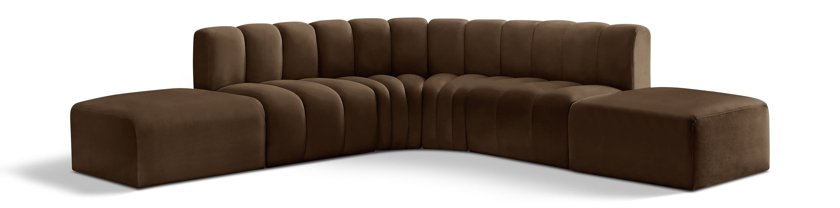 Arc - Velvet 6 Piece Corner Modular Sofa