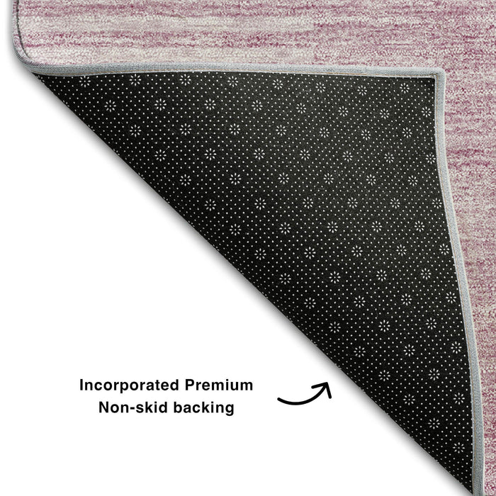 10' X 14' Geometric Washable Area Rug With UV Protection (657245) - Blush / Ivory