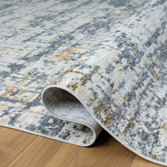 10' X 14' Abstract Area Rug (738078) - Blue / Taupe