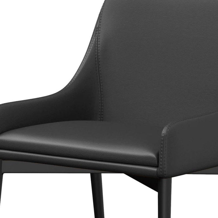 Upholstered Dining Side Chairs Metal (Set of 2) - Black