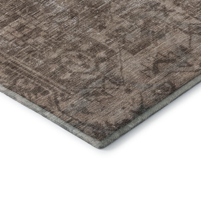 10' X 14' Oriental Washable Area Rug With UV Protection (691920) - Brown / Beige / Taupe