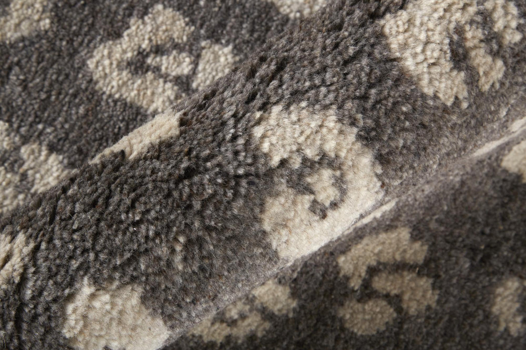 5' X 8' Wool Animal Print Hand Knotted Area Rug (744193) - Brown / Tan