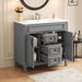 Giga bathroom vanity with top sink, basin on cabinet, featuring 2 soft-closing doors and 2 drawers, modern bathroom furniture