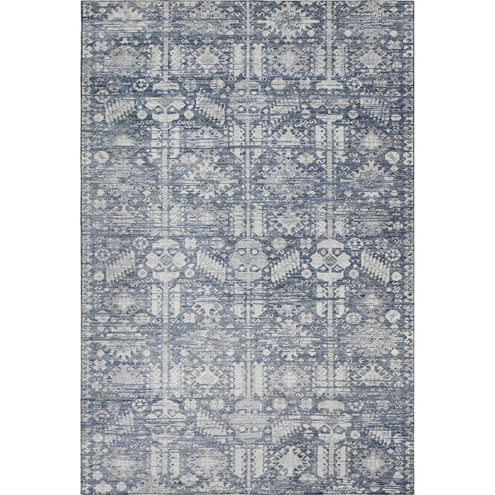10' X 14' Oriental Washable Area Rug With UV Protection (700847) - Blue / Ivory
