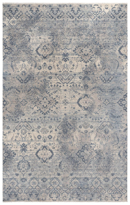8' X 10' Wool Oriental Hand Carved Handmade Area Rug (747994) - Beige / Gray / Blue