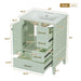 Modern Giga bathroom vanity with solid wood frame, sink combo, soft closing door, and three drawers for stylish bathroom storage.