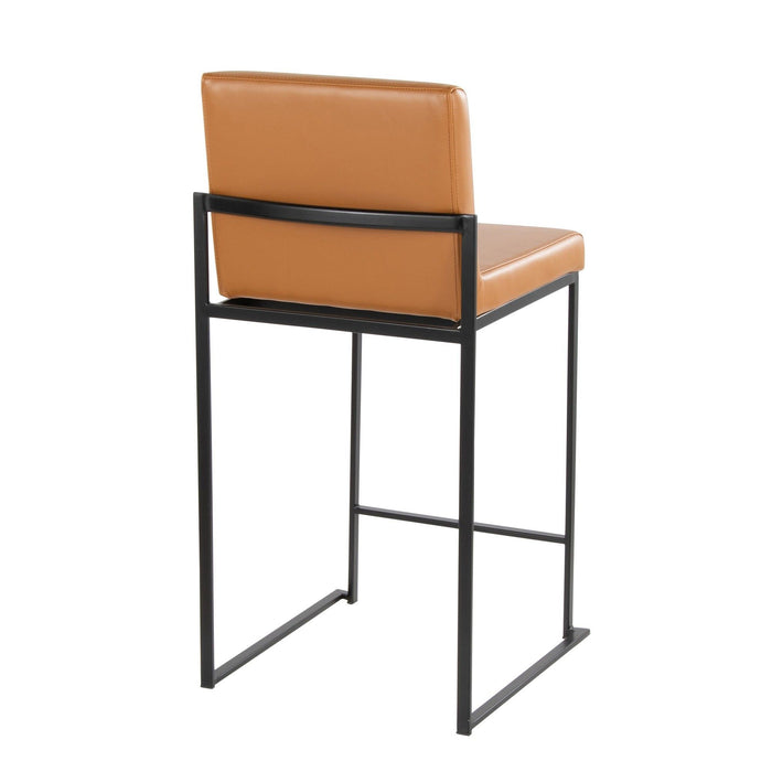 Fuji - High Back Counter Stool - Black Legs