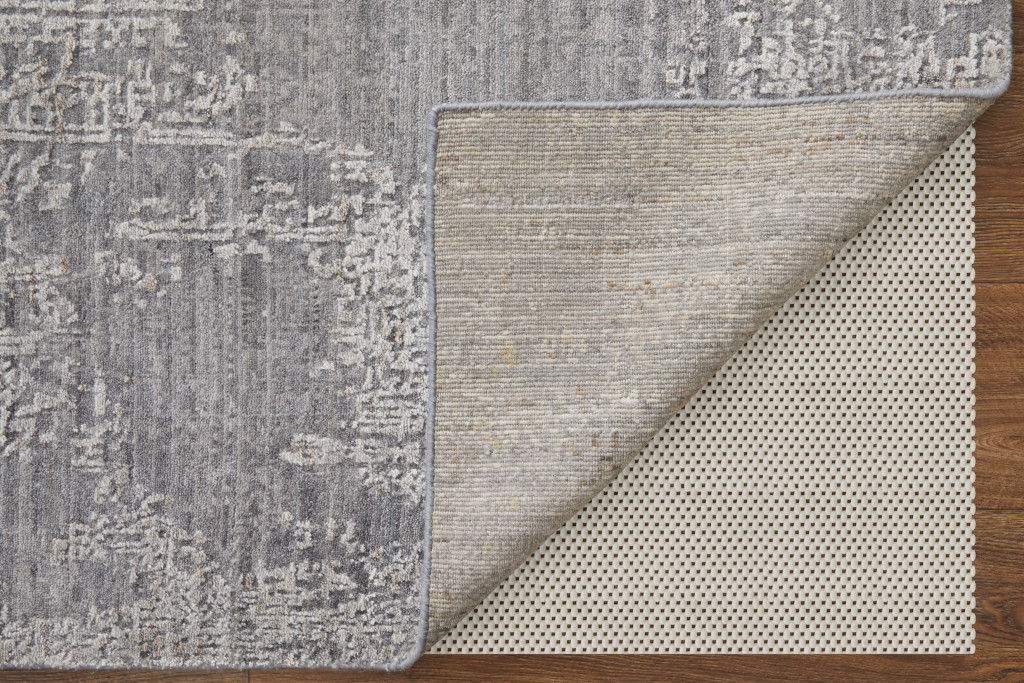 3' x 5' Abstract Hand Woven Worn Faded Area Rug - Gray