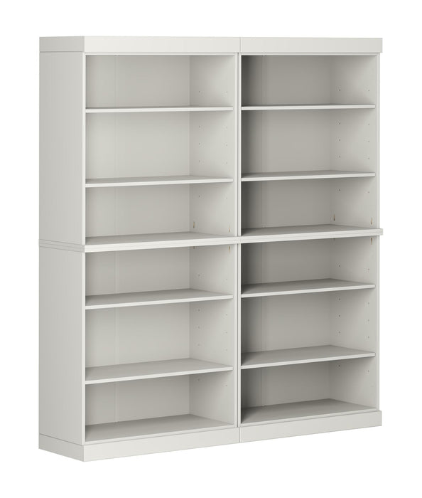 Adjustable Twelve Tier Library Bookcase - Off White