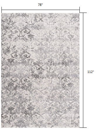 7' x 10' Toile Power Loom Area Rug - Cream