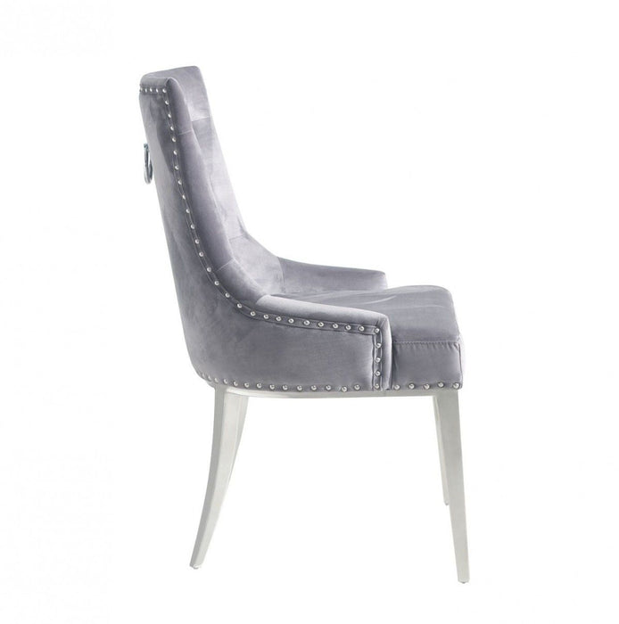 Tufted Dining Chairs (Set of 2) - Gray