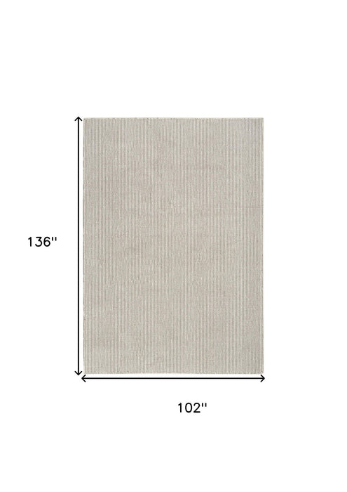 8' X 10' Striped Area Rug (554758) - Ivory / Brown