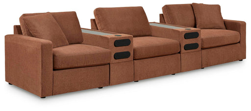 Modmax 5-piece stationary sectional sofa by Signature Design by Ashley, featuring plush cushions and modern upholstery.