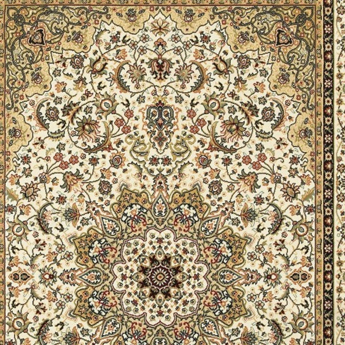 9' x 12' Machine Woven Oriental Indoor Area Rug - Ivory Beige