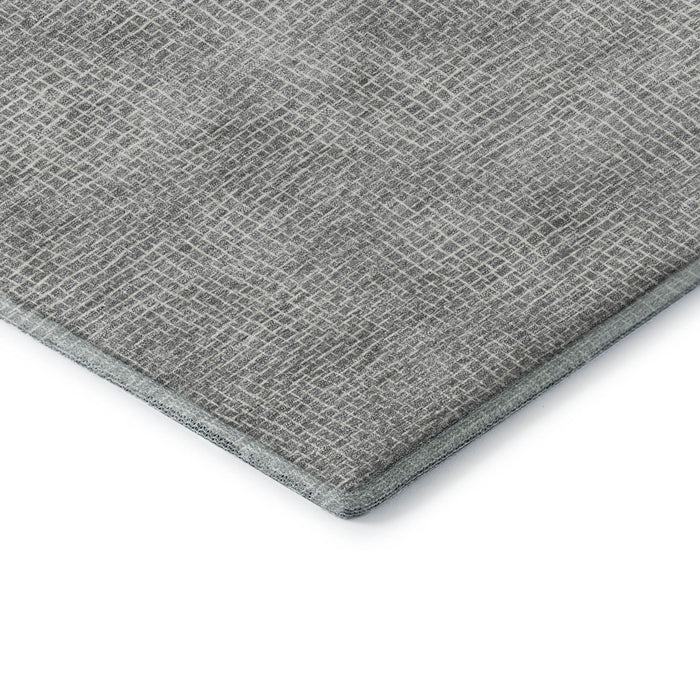 10' X 14' Geometric Washable Area Rug With UV Protection (682865) - Gray / Ivory