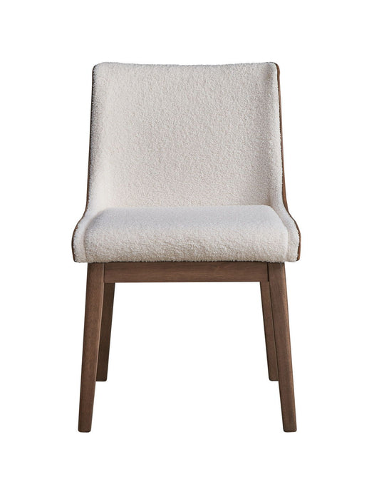 Upholstered Velvet Dining Side Chairs (Set of 2) - White