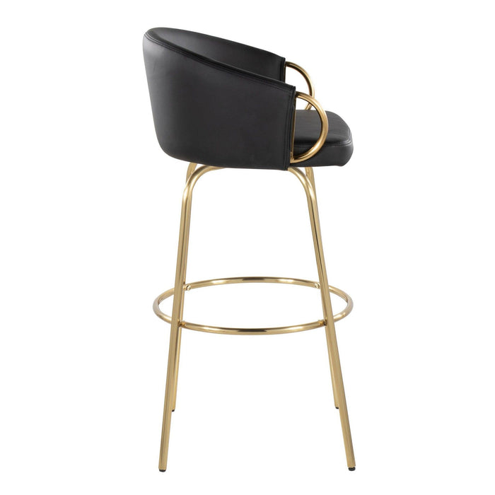 Claire - 30" Fixed-Height Barstool (Set of 2) - Gold Base