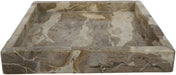 Elegant Michael genuine marble tray by Meridian Furniture, showcasing a smooth, polished marble surface with sleek tray edges.