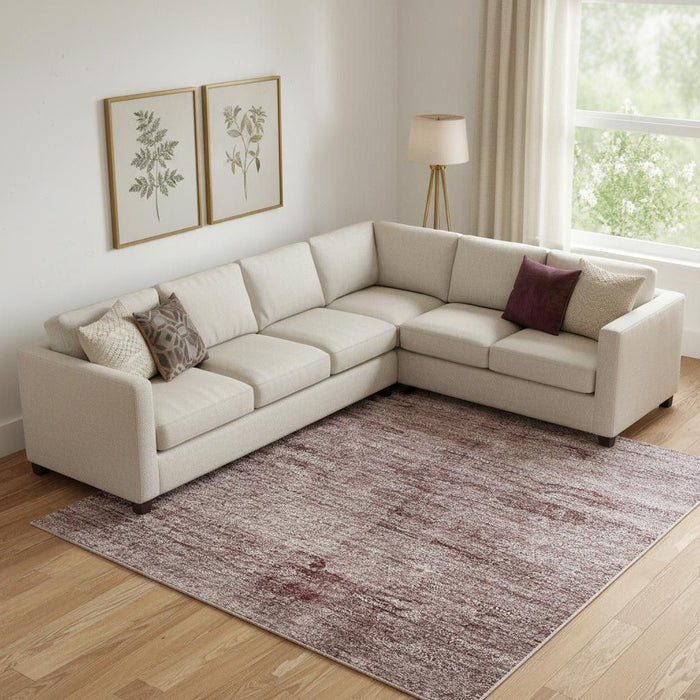 10' X 14' Abstract Washable Area Rug With UV Protection (706861) - Blush / Pink