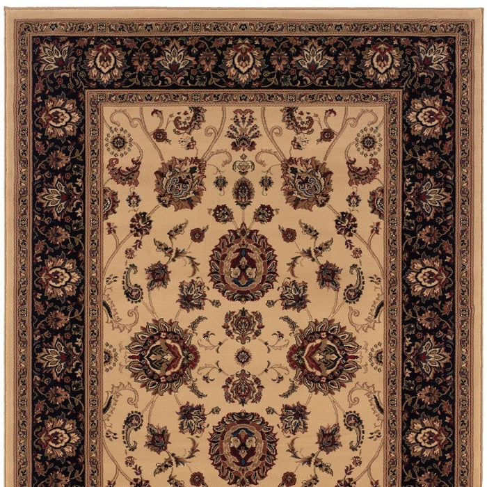 8' X 11' Oriental Area Rug (574351) - Ivory / Black