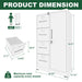 Giga metal vertical filing cabinet with lock, four drawers and one door, steel construction for school and office storage.