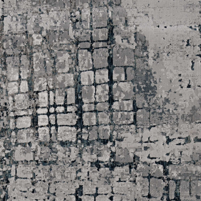 10' x 13' Abstract Area Rug - Gray And Ivory
